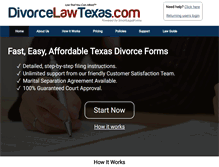 Tablet Screenshot of divorcelawtexas.com